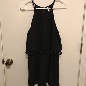 Tassel black romper